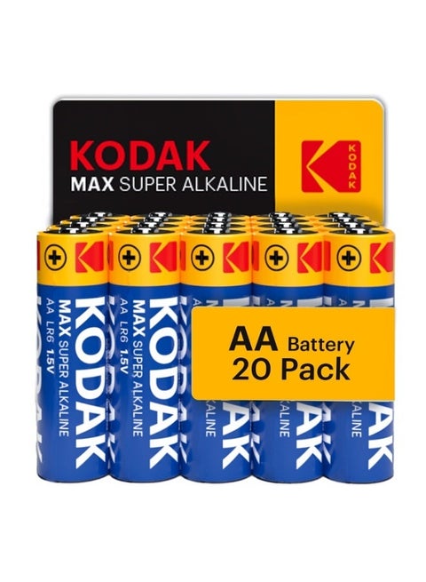 20 Pack Max Alkaline AA Superior Batteries